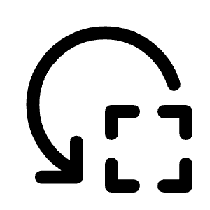 Reset Focus Icon from Rounded Line - Material Symbols Set