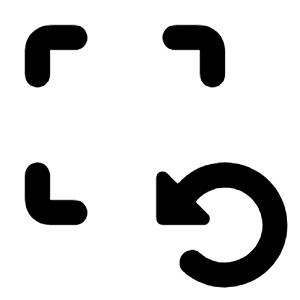 Reset Focus Icon from Rounded Line - Streamline Material Free Set