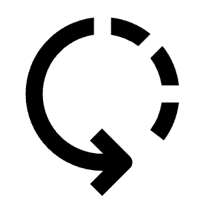 Rotate Left 2 Icon from Outlined Line - Streamline Material Free Set