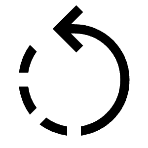 Rotate Left Icon from Outlined Line - Material Symbols Set