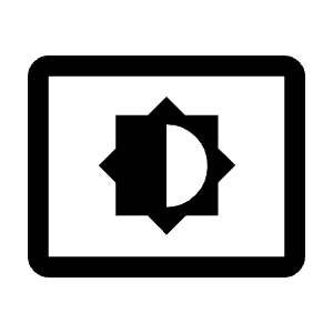 Settings Brightness Icon from Outlined Line - Material Symbols Set