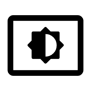 Settings Brightness Icon from Rounded Line - Material Symbols Set