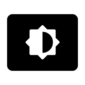 Settings Brightness Fill Icon from Rounded Fill - Material Symbols Set