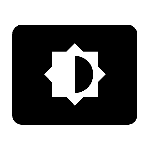 Settings Brightness Fill Icon from Outlined Fill - Material Symbols Set