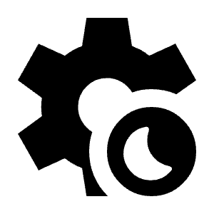 Settings Night Sight Fill Icon from Outlined Fill - Material Symbols Set