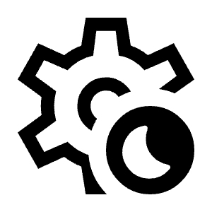 Settings Night Sight Icon from Outlined Line - Material Symbols Set