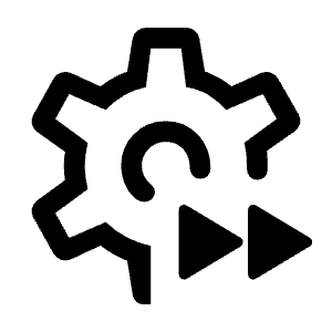 Settings Timelapse Icon from Rounded Line - Material Symbols Set