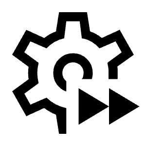 Settings Timelapse Icon from Sharp Line - Material Symbols Set
