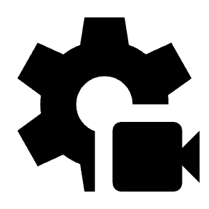 Settings Video Camera Fill Icon from Outlined Fill - Material Symbols Set