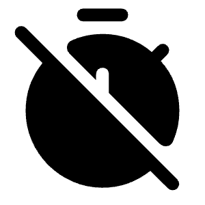 Timer Off Fill Icon from Rounded Fill - Material Symbols Set