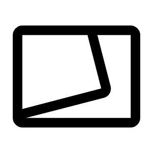 Transition Chop Icon from Rounded Line - Material Symbols Set