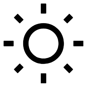 Wb Sunny Icon from Sharp Line - Material Symbols Set