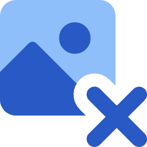 Image Photo Delete Icon from Core Flat Set