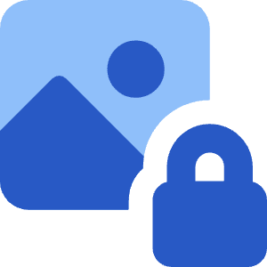 Landscape Lock Icon from Core Flat Set