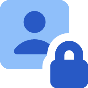 Portrait Lock Icon from Core Flat Set
