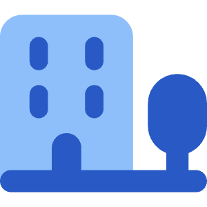 Building Real Estate Icon from Core Flat Set
