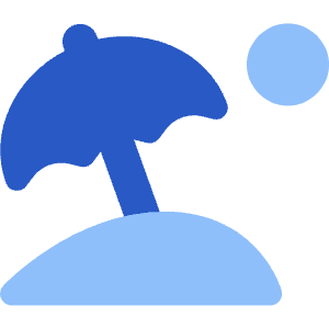 Holiday Vacation Beach Umbrella Icon from Core Flat Set