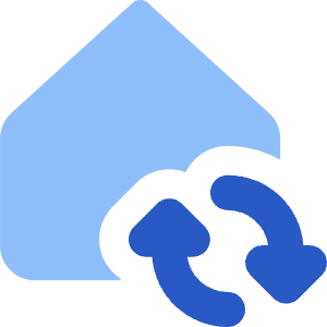 House Wifi Home Sync Icon from Core Flat Set