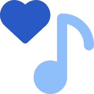 Favorite Heart Playlist Icon from Core Flat Set