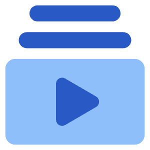 Video Playlist Subscription Icon from Core Flat Set