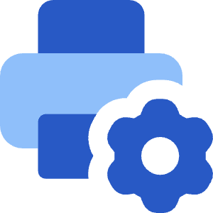 Printer Maintenance Gear Icon from Core Flat Set