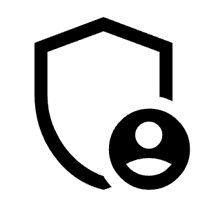 Admin Panel Settings Icon from Sharp Line - Material Symbols Set