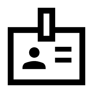 Badge Icon from Sharp Line - Material Symbols Set