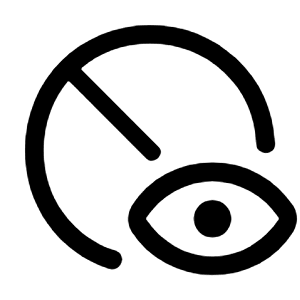 Disabled Visible Icon from Rounded Line - Material Symbols Set