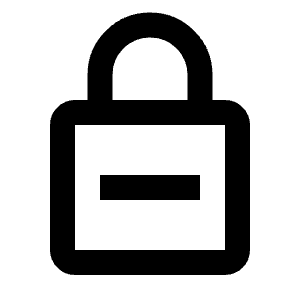 Encryption Remove Icon from Outlined Line - Material Pro Set