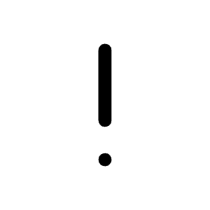 Exclamation Icon from Rounded Line - Material Symbols Set