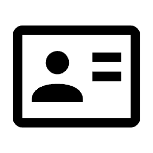 Id Card Icon from Outlined Line - Material Symbols Set