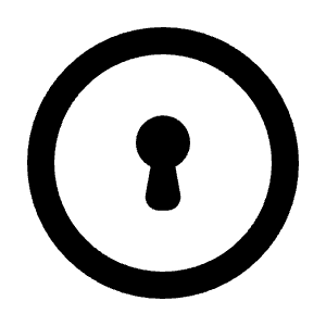 Keyhole Circle Icon from Rounded Line - Material Pro Free Set