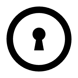 Keyhole Circle Icon from Sharp Line - Material Pro Free Set