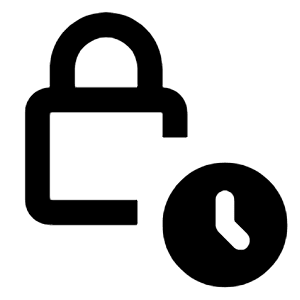 Lock Temporary Icon from Rounded Line - Material Pro Free Set