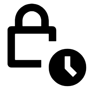 Lock Temporary Icon from Outlined Line - Streamline Material Free Set