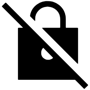 No Encryption Fill Icon from Sharp Fill - Material Symbols Set