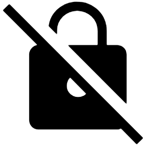 No Encryption Fill Icon from Outlined Fill - Material Symbols Set