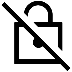 No Encryption Icon from Sharp Line - Material Symbols Set