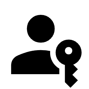 Passkey Fill Icon from Sharp Fill - Material Symbols Set