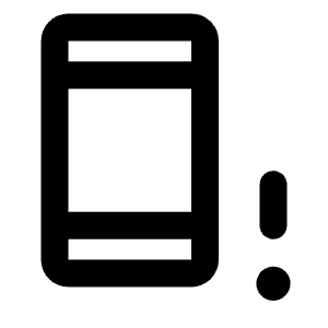 Phonelink Alert Icon from Rounded Line - Material Pro Free Set