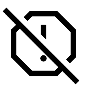 Report Off Icon from Sharp Line - Material Symbols Set