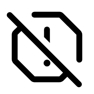 Report Off Icon from Rounded Line - Material Symbols Set