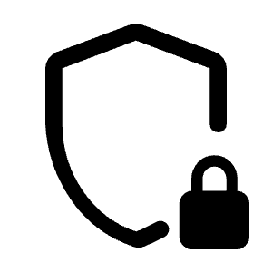 Shield Locked Icon from Rounded Line - Material Symbols Set