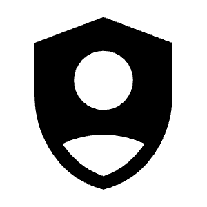 Shield Person Fill Icon from Outlined Fill - Material Symbols Set