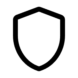 Shield Icon from Rounded Line - Material Symbols Set