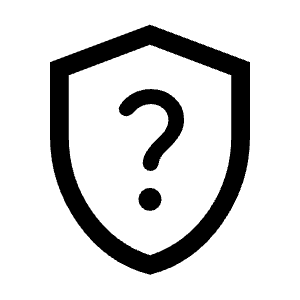 Shield Question Icon from Rounded Line - Material Symbols Set