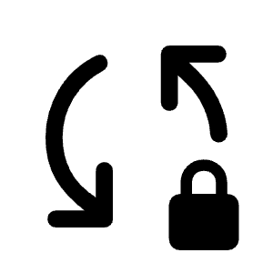Sync Lock Fill Icon from Rounded Fill - Material Symbols Set