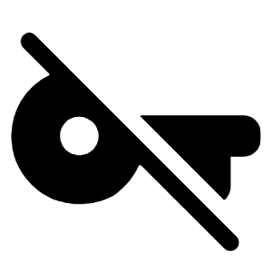 Vpn Key Off Fill Icon from Rounded Fill - Material Symbols Set