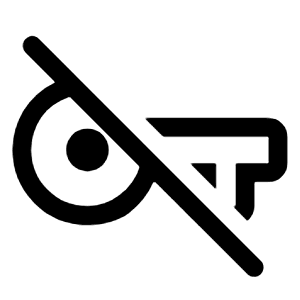 Vpn Key Off Icon from Rounded Line - Material Symbols Set