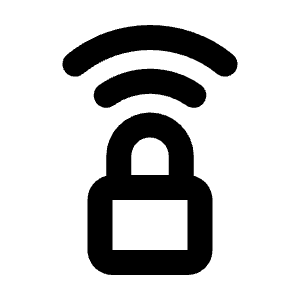 Wifi Password Alt Icon from Rounded Line - Material Pro Free Set